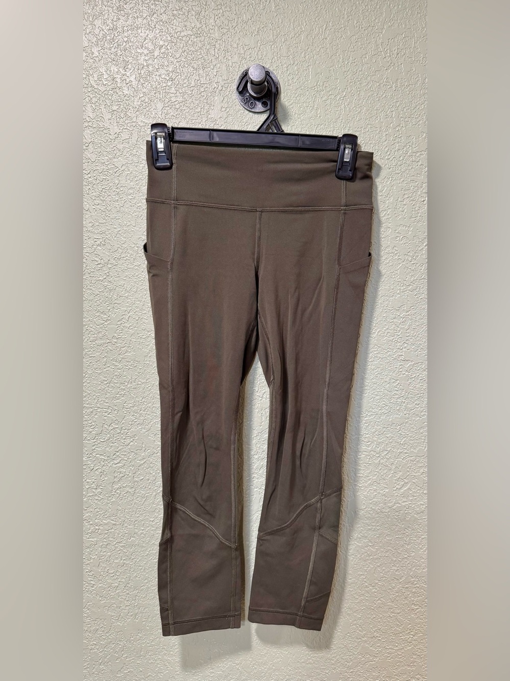 lululemon olive green pocket leggings size 2